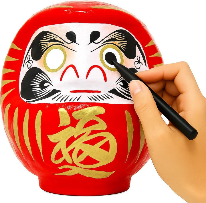 Daruma Doll – Red 12cm Traditional Japanese Good Luck Charm (Made in Japan)