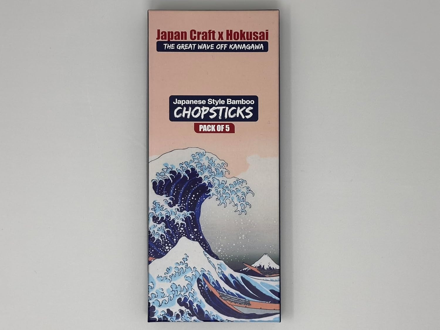 Hokusai Great Wave Bamboo Chopsticks – Set of 5 Pairs