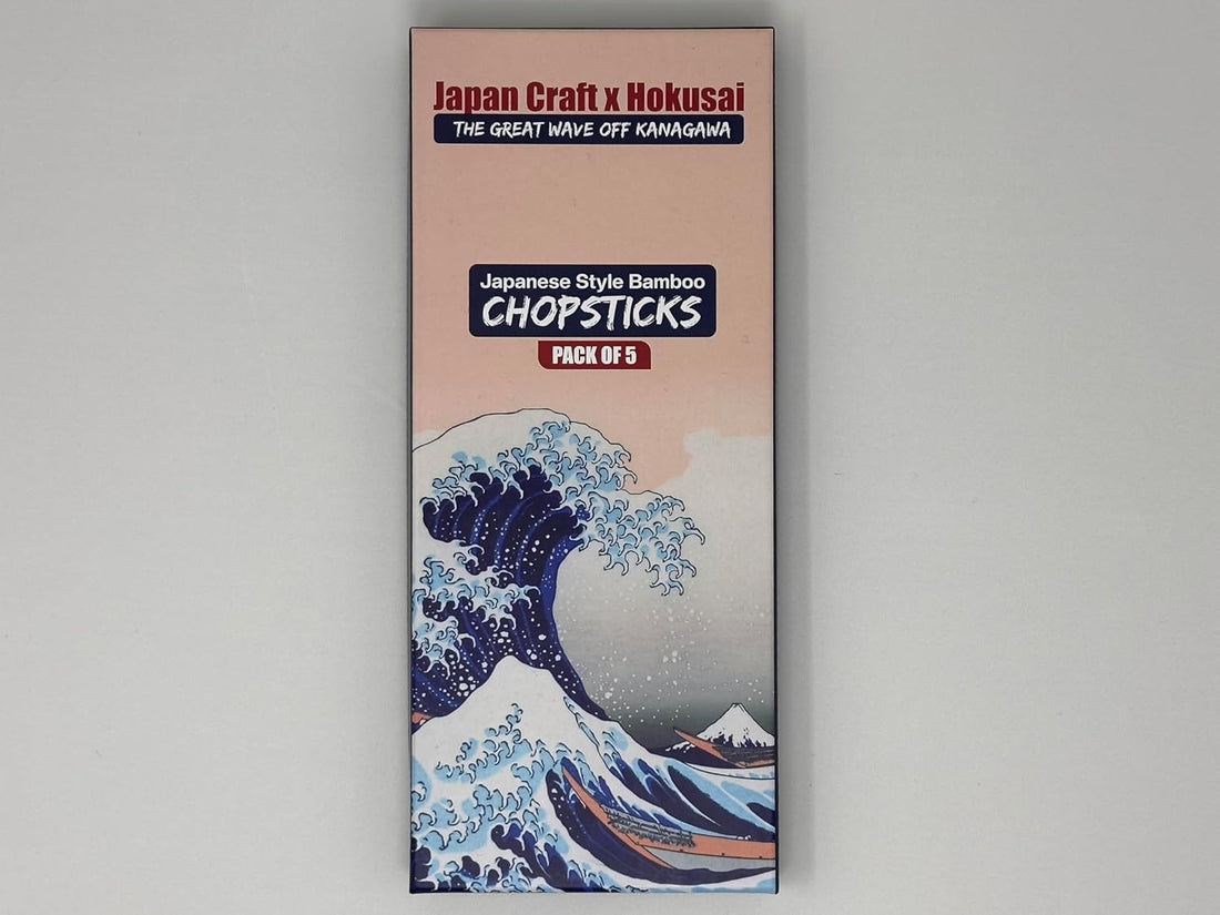 Hokusai Great Wave Bamboo Chopsticks – Set of 5 Pairs